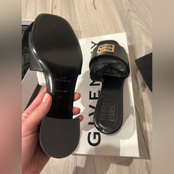 Givenchy leather block heel slide sandal brand new - Picture 3 of 4